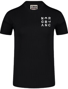 Nordblanc Černé dámské tričko z organické bavlny LETTERS