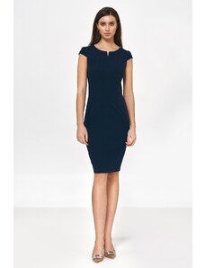 Nife Woman's Dress S225 Navy Blue