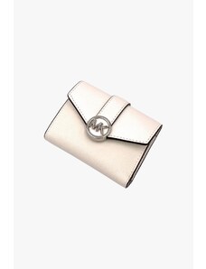 Michael Kors CARMEN medium flap bifold wallet dámská kožená peněženka zářivě bílá