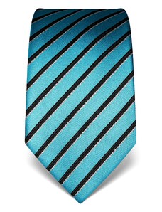 Elegantní kravata Vincenzo Boretti 22004 - tyrkysová s pruhem
