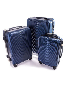 Cestovní kufr RGL 663 tmavě modrý - Set 3v1
