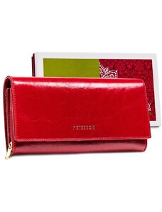Dámská kožená peněženka Peterson PTN PL-409 – červená