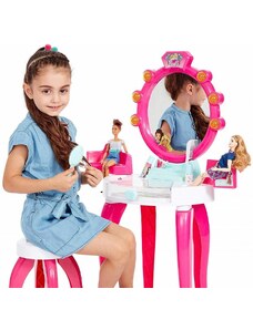 Theo Klein 5327 Barbie dětský kosmetický stůl se světelnými a zvukovými efekty