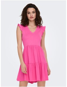 Růžové dámské šaty ONLY May - Dámské