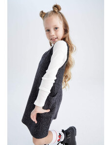 DEFACTO Girl Regular Fit V Neck Sleeveless Combed Gilet