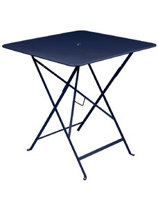 Tmavě modrý kovový skládací stůl Fermob Bistro 71 x 71 cm