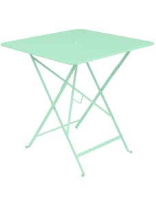 Opálově zelený kovový skládací stůl Fermob Bistro 71 x 71 cm