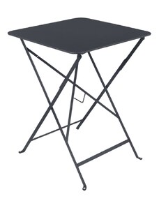 Antracitový kovový skládací stůl Fermob Bistro 57 x 57 cm