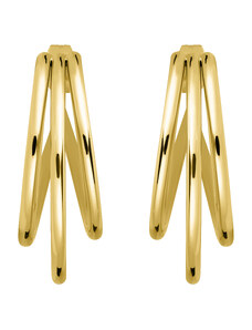 Rosefield náušnice zlaté barvy Triple Hoops JETHG-J573
