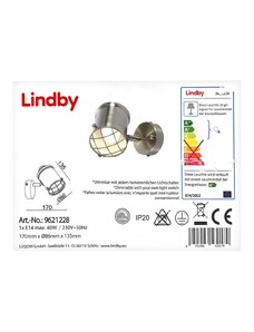 Lindby Lindby - LED Stmívatelné nástěnné svítidlo EBBI 1xE14/5W/230V LW0279