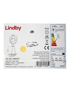 Lindby Lindby - LED Stmívatelný lustr na lanku SMART VERIO LED/27W/230V + DO LW0702