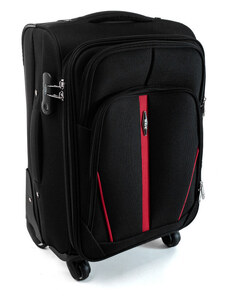 Rogal Černý nepromokavý cestovní kufr "Practical" s expanderem - vel. M, L, XL
