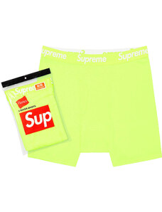 Supreme Hanes Boxer Briefs (2 Pack) Fluorescent Yellow