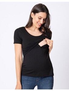 Seraphine Bambusové těhotenské a kojící tričko 3v1 Laina černé