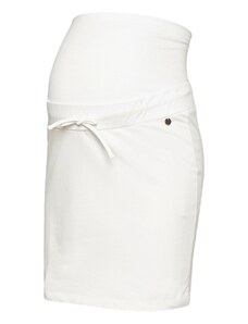 Těhotenská sukně Jogger krémově bílá bavlněná