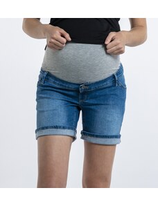 L2W Těhotenské šortky-kraťasy džínové modré Jeans short Long