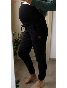 Těhotenské tepláky 2v1 Sweat Pants černé bavlněné