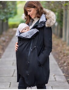 Seraphine Zimní těhotenská a nosící bunda-parka 3v1 Valet černá