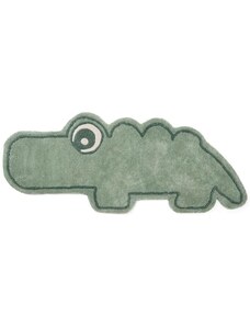 Zelený bavlněný koberec ve tvaru krokodýla Done by Deer Croco
