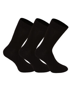 3PACK ponožky Nedeto vysoké bambusové černé (3NDTP001)