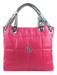 Fashion & CO Barebag Velká dámská kabelka přes rameno v prošívaném designu fuchsiově růžová
