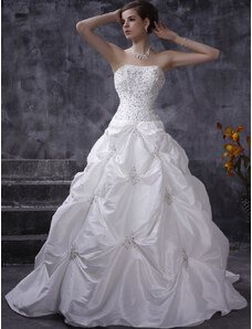 Donna Bridal luxusní svatební šaty se stříbrnou výšivkou a malými krystalky + SPODNICE ZDARMA