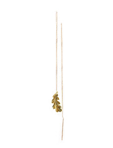 Klára Bílá Jewellery Dámská visací zlatá náušnice Oak Zlato 585/1000