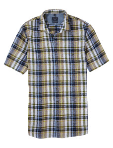 OLYMP Casual lněná košile s krátkým rukávem 4044 47 32