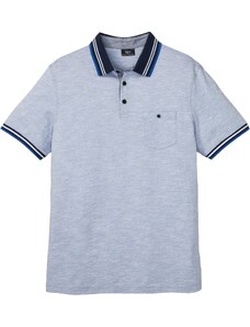 bonprix Polo tričko s náprsní kapsou, krátký rukáv Modrá