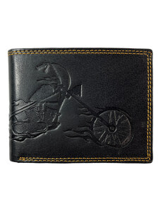 Tillberg Kožená peněženka s motorkou černá 1501