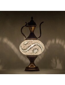 Krásy Orientu Orientální skleněná mozaiková stolní lampa Miray - Karafa - ø skla 16 cm