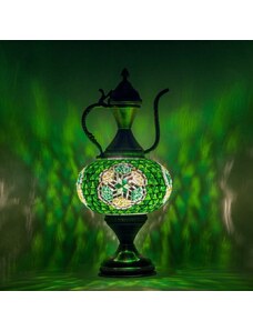 Krásy Orientu Orientální skleněná mozaiková stolní lampa Beyza - Karafa - ø skla 16 cm