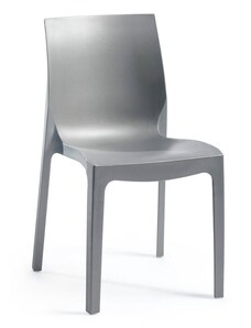 Plastová židle EMMA — nosnost 150 kg, šedá