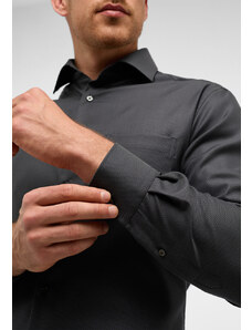 Košile ETERNA Modern Fit rypsový kepr antracit Non Iron