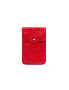 Blaire Kožená mini kabelka Jessi na telefon červená