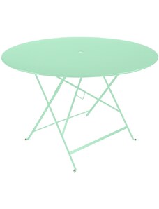 Opálově zelený kovový skládací stůl Fermob Bistro Ø 117 cm