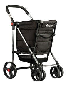 Rolser Basket Polar 4Big, skládací nákupní vozík na kolečkách, černá