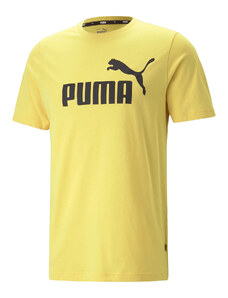 Pánské Tričko s krátkým rukávem PUMA ESS LOGO TEE (S) 58666743 – žlutá
