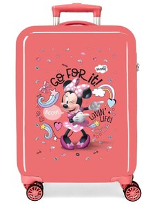 JOUMMABAGS Cestovní kufr ABS Minnie Mouse Loving Life 55 cm