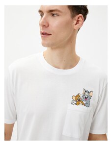 Koton Tom And Jerry Pocket T-Shirt Licensed Printed