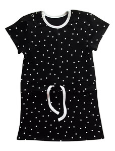 Damipa Baby Dívčí šaty s puntíky černé