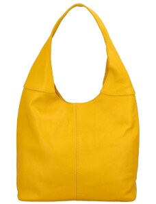 Dámská kožená kabelka přes rameno žlutá - ItalY SkyFull žlutá