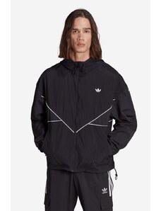 Větrovka adidas Originals Adicolor Seasonal Archive Windbreaker černá barva, přechodná, HR3322-black