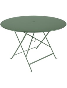 Kaktusově zelený kovový skládací stůl Fermob Bistro Ø 117 cm