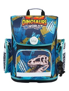 BAAGL Školní aktovka Ergo Dinosaurs World modrá
