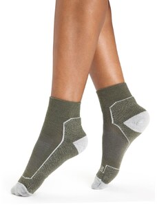 Dámské merino ponožky ICEBREAKER Wmns Hike+ Light Mini, Loden/Blizzard Heather/Snow velikost: 38-40 (M)