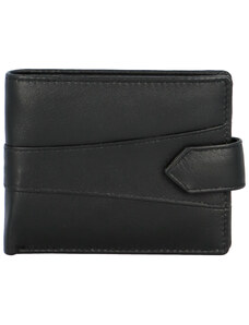 Pánská kožená peněženka černá hladká - Tomas Inrogo černá