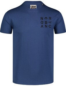 Nordblanc Modré pánské tričko z organické bavlny COMPANY