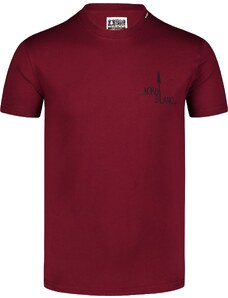 Nordblanc Vínové pánské tričko z organické bavlny AVENUE