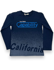 Sezon Tmavě modré chlapecké tričko s dlouhým rukávem - Capability